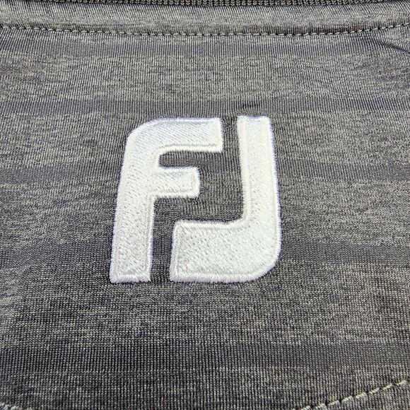 FootJoy Shirt Mens Large Gray Striped Polo Short Sleeve FJ Performance JGC Golf - Picture 13 of 16
